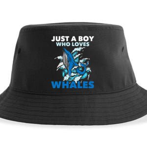 CJust A Boy Who Loves Whales Marine Biologist Whale Lover Sustainable Bucket Hat