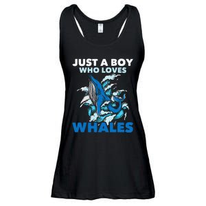 CJust A Boy Who Loves Whales Marine Biologist Whale Lover Ladies Essential Flowy Tank