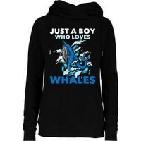 CJust A Boy Who Loves Whales Marine Biologist Whale Lover Womens Funnel Neck Pullover Hood