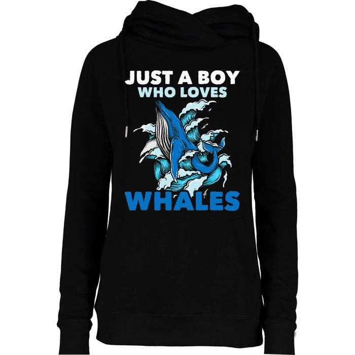 CJust A Boy Who Loves Whales Marine Biologist Whale Lover Womens Funnel Neck Pullover Hood