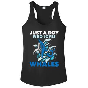 CJust A Boy Who Loves Whales Marine Biologist Whale Lover Ladies PosiCharge Competitor Racerback Tank