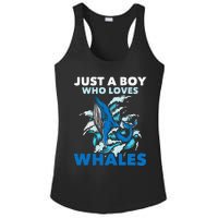 CJust A Boy Who Loves Whales Marine Biologist Whale Lover Ladies PosiCharge Competitor Racerback Tank