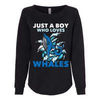 CJust A Boy Who Loves Whales Marine Biologist Whale Lover Womens California Wash Sweatshirt