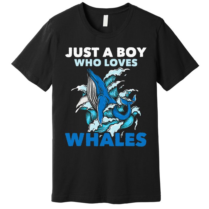 CJust A Boy Who Loves Whales Marine Biologist Whale Lover Premium T-Shirt