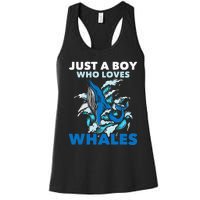 CJust A Boy Who Loves Whales Marine Biologist Whale Lover Women's Racerback Tank