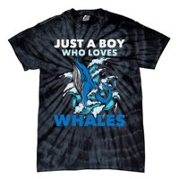 CJust A Boy Who Loves Whales Marine Biologist Whale Lover Tie-Dye T-Shirt