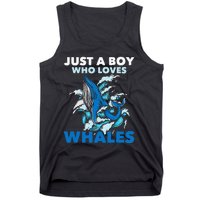 CJust A Boy Who Loves Whales Marine Biologist Whale Lover Tank Top