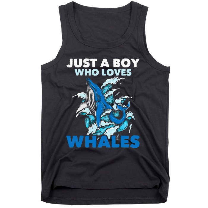 CJust A Boy Who Loves Whales Marine Biologist Whale Lover Tank Top