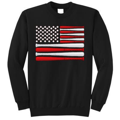 Classic American Baseball Flag Vintage Baseball Flag Sweatshirt