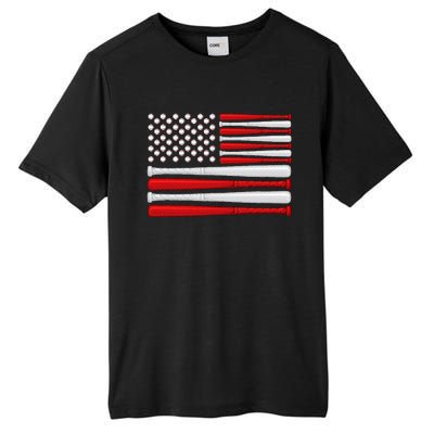 Classic American Baseball Flag Vintage Baseball Flag Tall Fusion ChromaSoft Performance T-Shirt