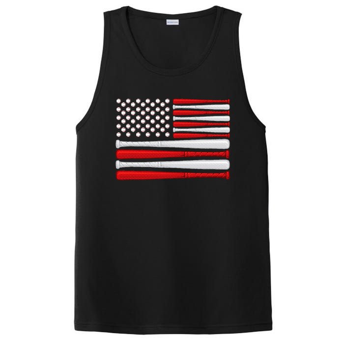 Classic American Baseball Flag Vintage Baseball Flag PosiCharge Competitor Tank