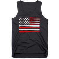 Classic American Baseball Flag Vintage Baseball Flag Tank Top