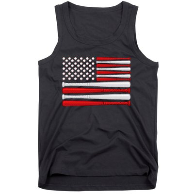 Classic American Baseball Flag Vintage Baseball Flag Tank Top