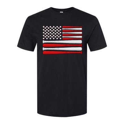 Classic American Baseball Flag Vintage Baseball Flag Softstyle CVC T-Shirt