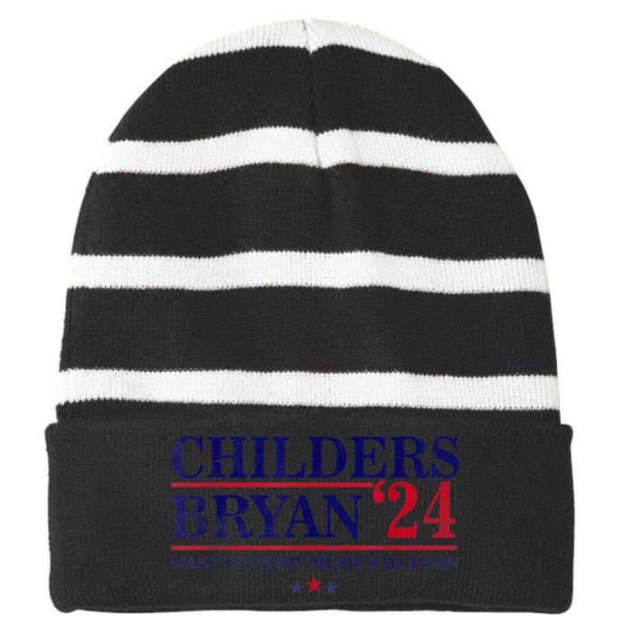 Childers And Bryan In 24 Striped Beanie with Solid Band