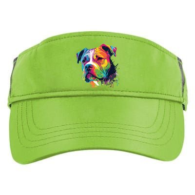 Colorful American Bulldog American Bully Men Women Adult Drive Performance Visor