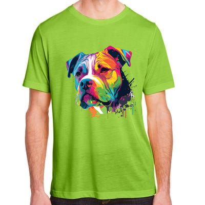 Colorful American Bulldog American Bully Men Women Adult ChromaSoft Performance T-Shirt