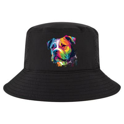 Colorful American Bulldog American Bully Men Women Cool Comfort Performance Bucket Hat