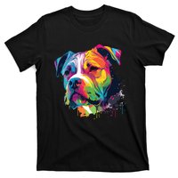 Colorful American Bulldog American Bully Men Women T-Shirt