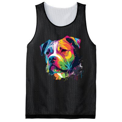 Colorful American Bulldog American Bully Men Women Mesh Reversible Basketball Jersey Tank