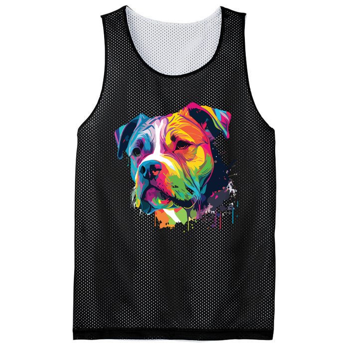 Colorful American Bulldog American Bully Men Women Mesh Reversible Basketball Jersey Tank