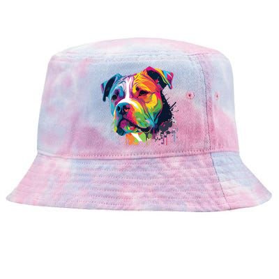 Colorful American Bulldog American Bully Men Women Tie-Dyed Bucket Hat