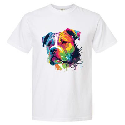 Colorful American Bulldog American Bully Men Women Garment-Dyed Heavyweight T-Shirt