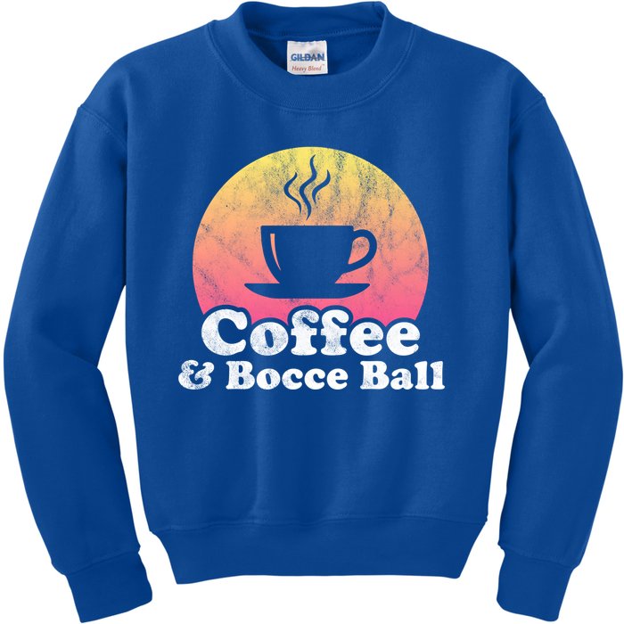 Coffee And Bocce Ball Cool Gift Kids Sweatshirt