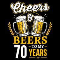 Cheers And Beers To My 70 Years 70th Birthday 16 in Basic Backpack