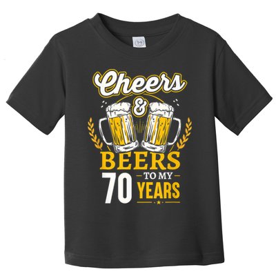 Cheers And Beers To My 70 Years 70th Birthday Toddler T-Shirt