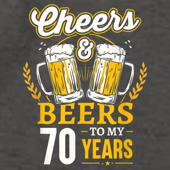 Cheers And Beers To My 70 Years 70th Birthday Vector Backpack
