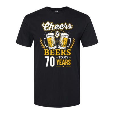 Cheers And Beers To My 70 Years 70th Birthday Softstyle CVC T-Shirt