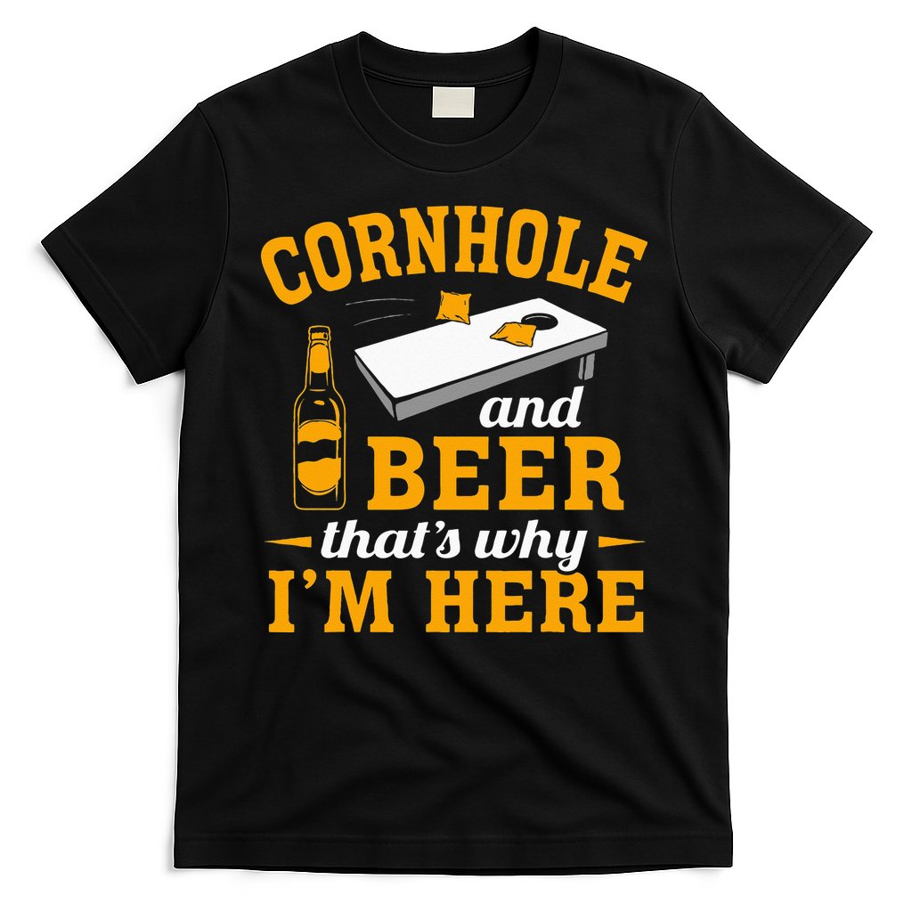 Cornhole And Beer Cornhole Player Funny Cornhole Team T-Shirt
