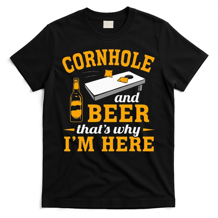 Cornhole And Beer Cornhole Player Funny Cornhole Team T-Shirt