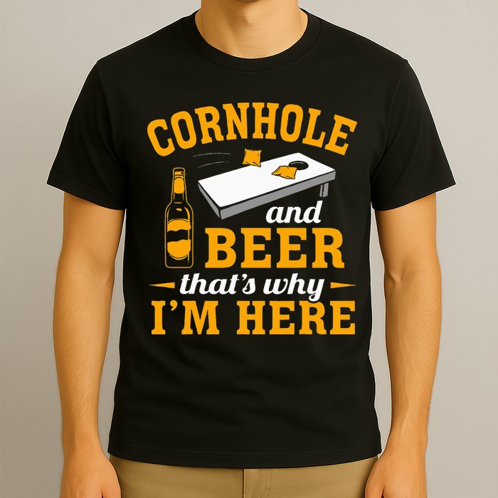 Cornhole And Beer Cornhole Player Funny Cornhole Team T-Shirt