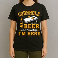 Cornhole And Beer Cornhole Player Funny Cornhole Team T-Shirt