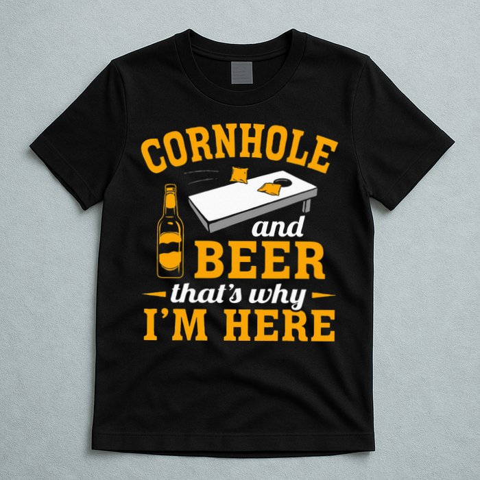 Cornhole And Beer Cornhole Player Funny Cornhole Team T-Shirt