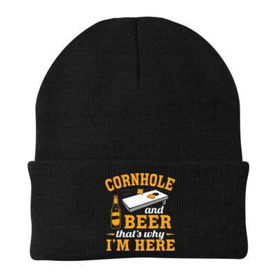 Cornhole And Beer Cornhole Player Funny Cornhole Team Beanie