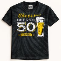 Cheers And Beers To 50 Years 50th Funny Birthday Party Gifts Kids Tie-Dye T-Shirt