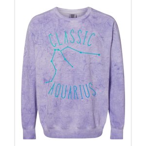 Classic Aquarius Constellation / Aquarius Astrology Quote Gift Colorblast Crewneck Sweatshirt