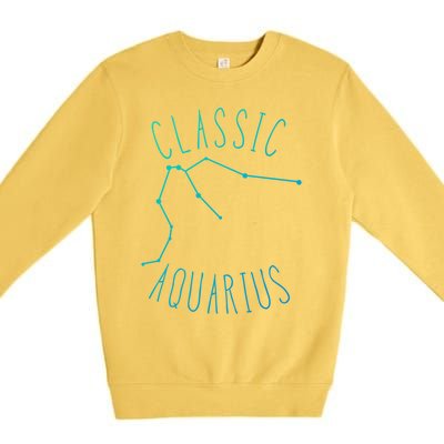 Classic Aquarius Constellation / Aquarius Astrology Quote Gift Premium Crewneck Sweatshirt