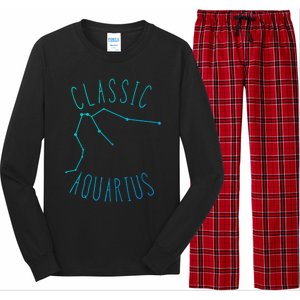 Classic Aquarius Constellation / Aquarius Astrology Quote Gift Long Sleeve Pajama Set