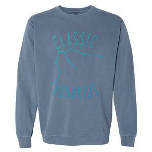 Classic Aquarius Constellation / Aquarius Astrology Quote Gift Garment-Dyed Sweatshirt