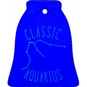 Classic Aquarius Constellation / Aquarius Astrology Quote Gift Ceramic Bell Ornament