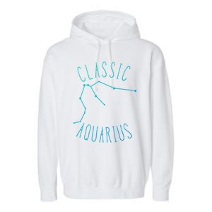 Classic Aquarius Constellation / Aquarius Astrology Quote Gift Garment-Dyed Fleece Hoodie