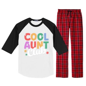 Cool Aunt Club Nephew Niece Nephews Auntie Cute Gift Raglan Sleeve Pajama Set