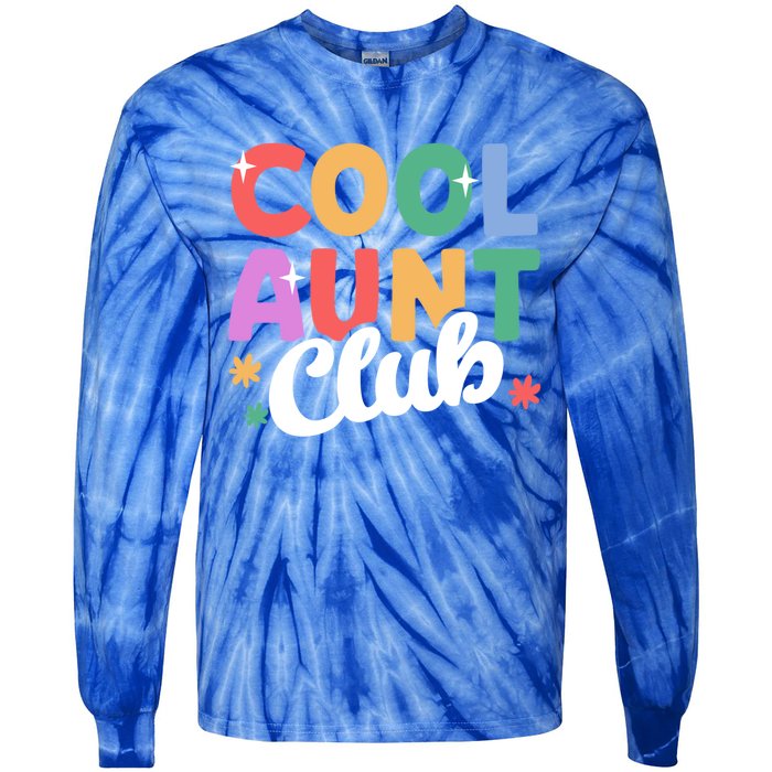 Cool Aunt Club Nephew Niece Nephews Auntie Cute Gift Tie-Dye Long Sleeve Shirt