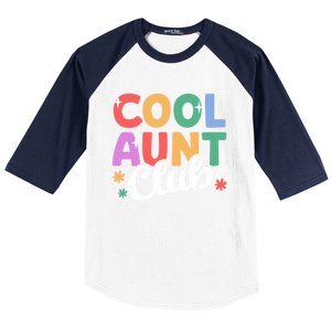 Cool Aunt Club Nephew Niece Nephews Auntie Cute Gift Baseball Sleeve Shirt