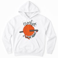 Crochet And Crimes Shows Funny True Crime Crocheting Lover Hoodie