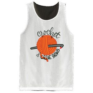 Crochet And Crimes Shows Funny True Crime Crocheting Lover Mesh Reversible Basketball Jersey Tank